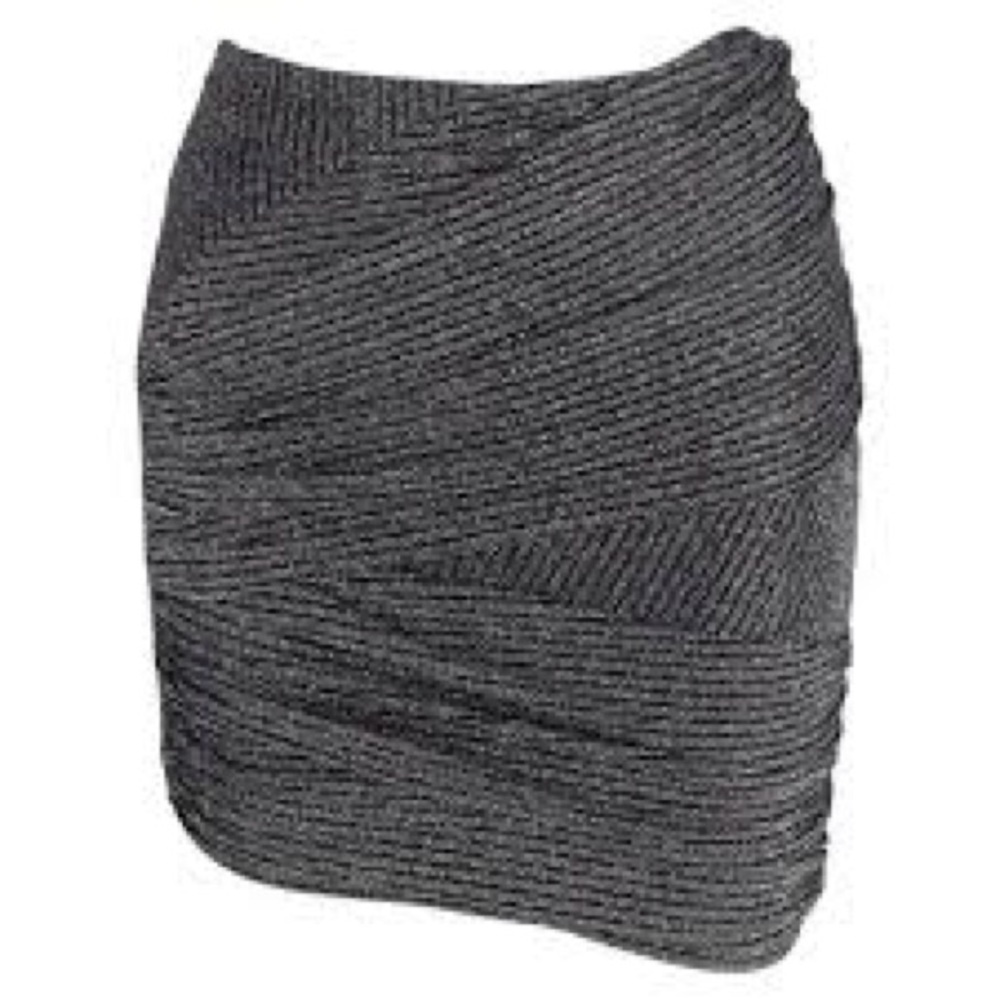 NWT IRO Brendal Wrap-Effect Lamé Mini Skirt In Silver Nylon Grey